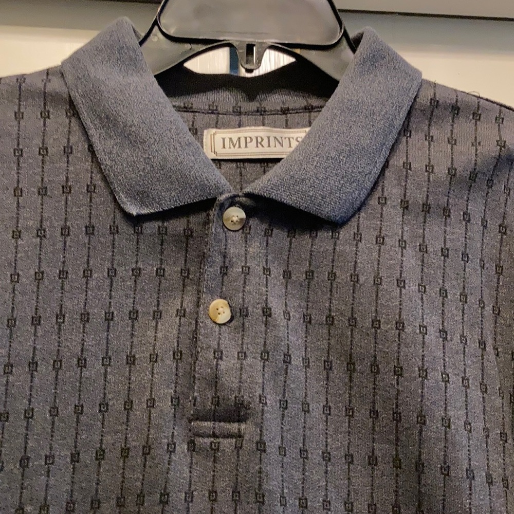 UEC Mens long sleeve polo style knit shirt Size XXL